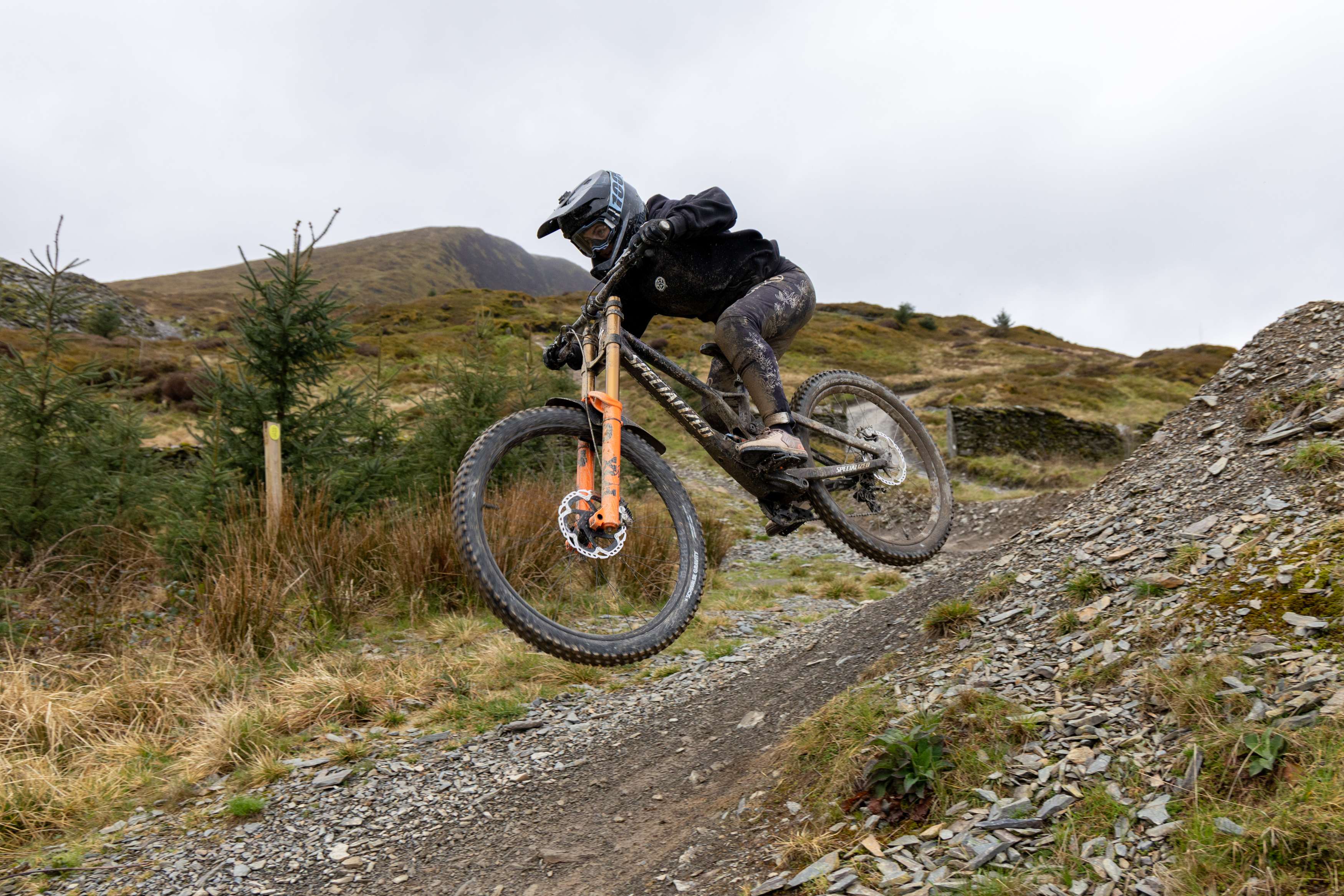 Berm jump at Dyfi
