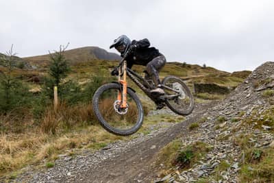Berm jump at Dyfi